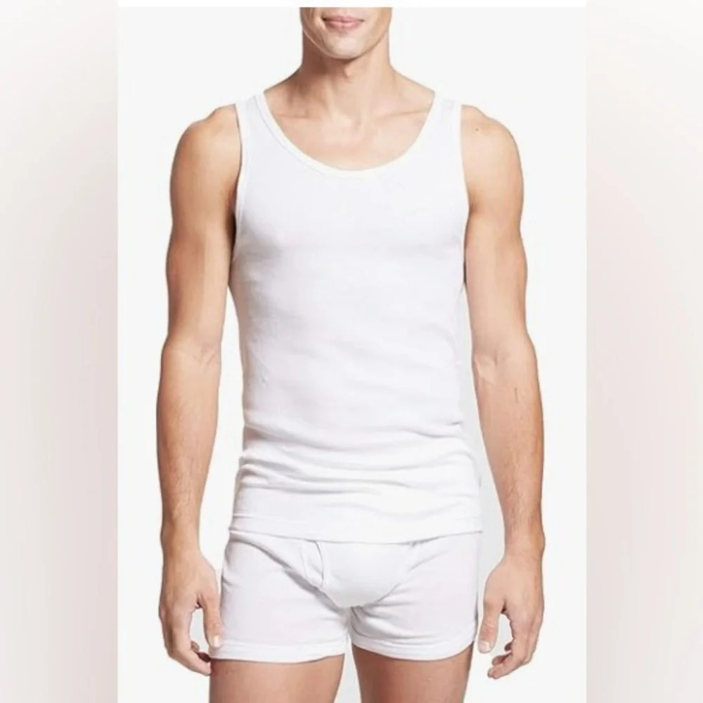 NNT 2 x Calvin Klein classic fit lightweight breathable cotton sleeveless top L